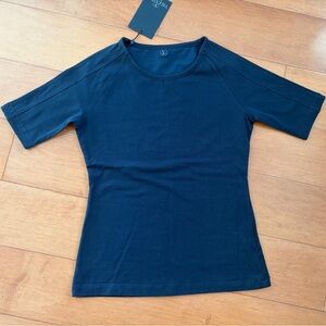 Valentino Navy Blue Cotton Jersey T-shirt